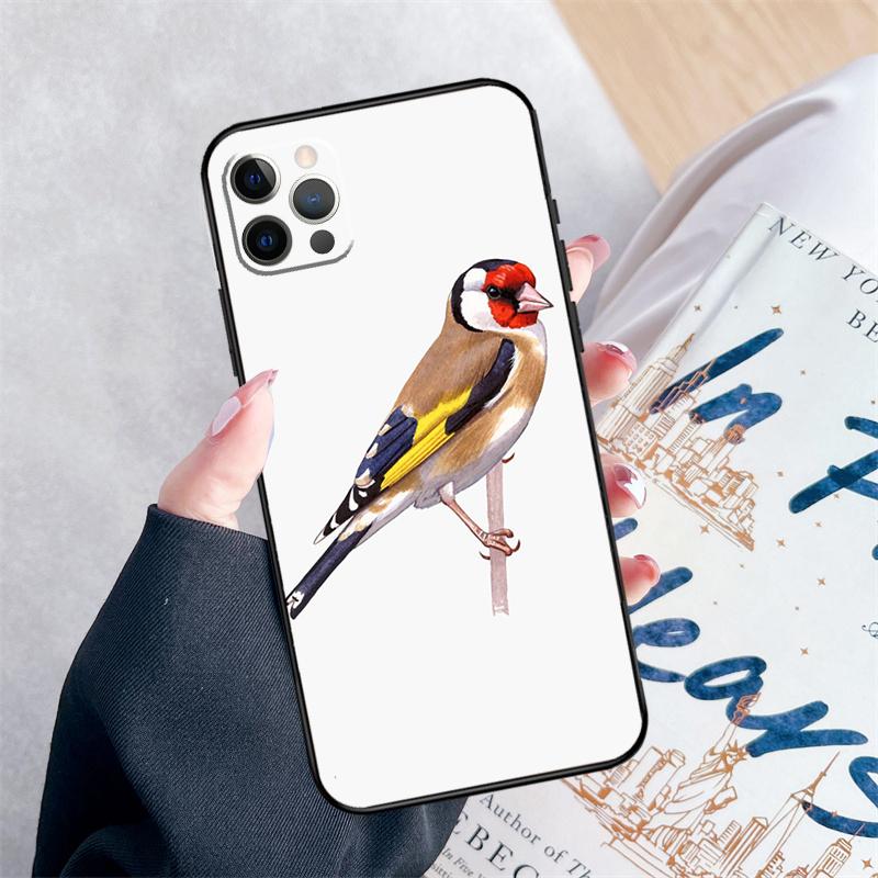 

European Goldfinch Phone Case For iPhone 14 15 16 Pro Max 12 13 Mini 11 Pro Max XR 15 16 Plus 16e Cover Coque iPhone 13