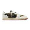 Travis Scott x Jordan Air Jordan 1 Graffiti Olive Barb Slijtvast Ademend Lage top Vintage Basketbalschoenen DZ4137-700(Team1510-)