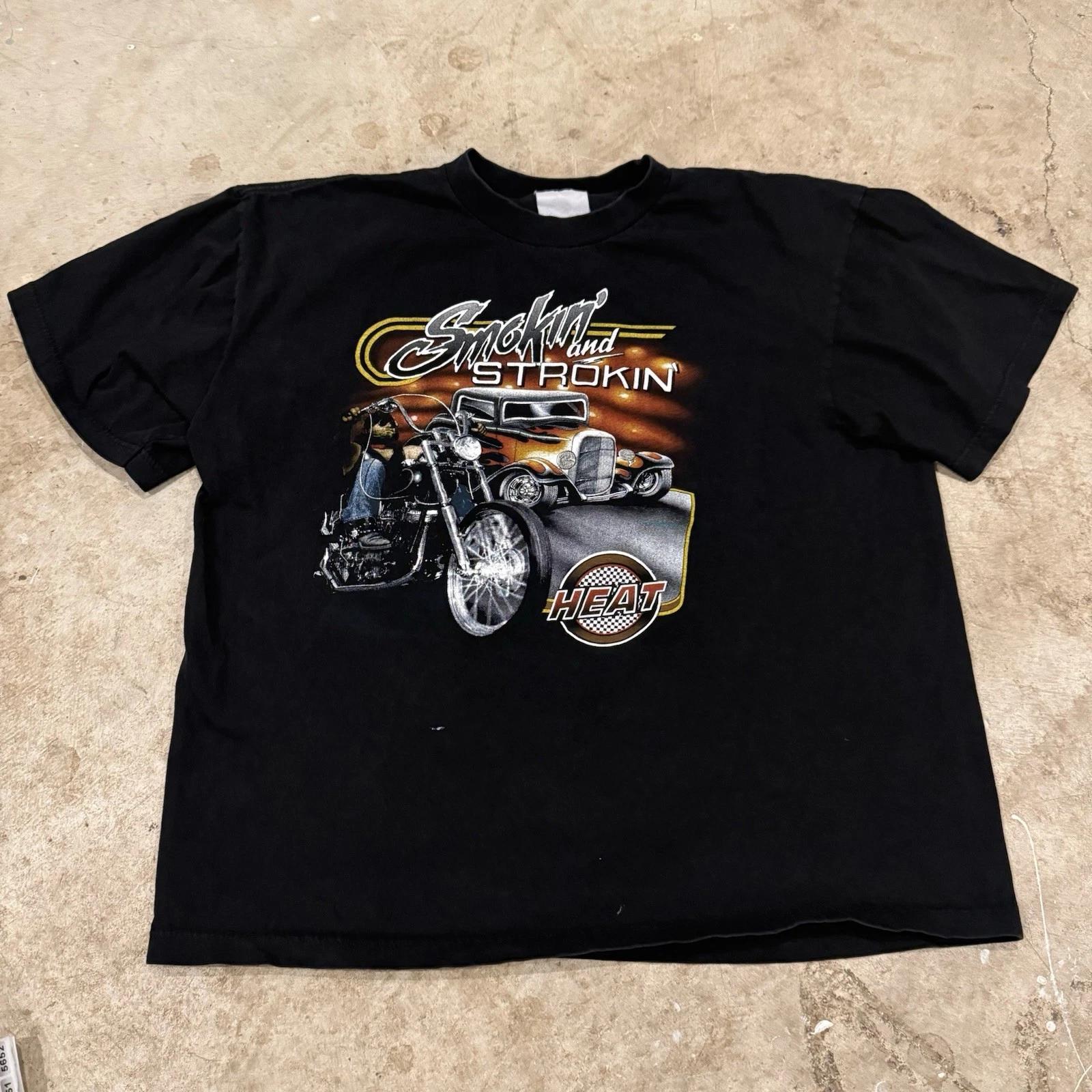 Vintage Trashed Hot Rod Large T T-Shirt Motorcycle Bar Chopper Soft Auto Car L