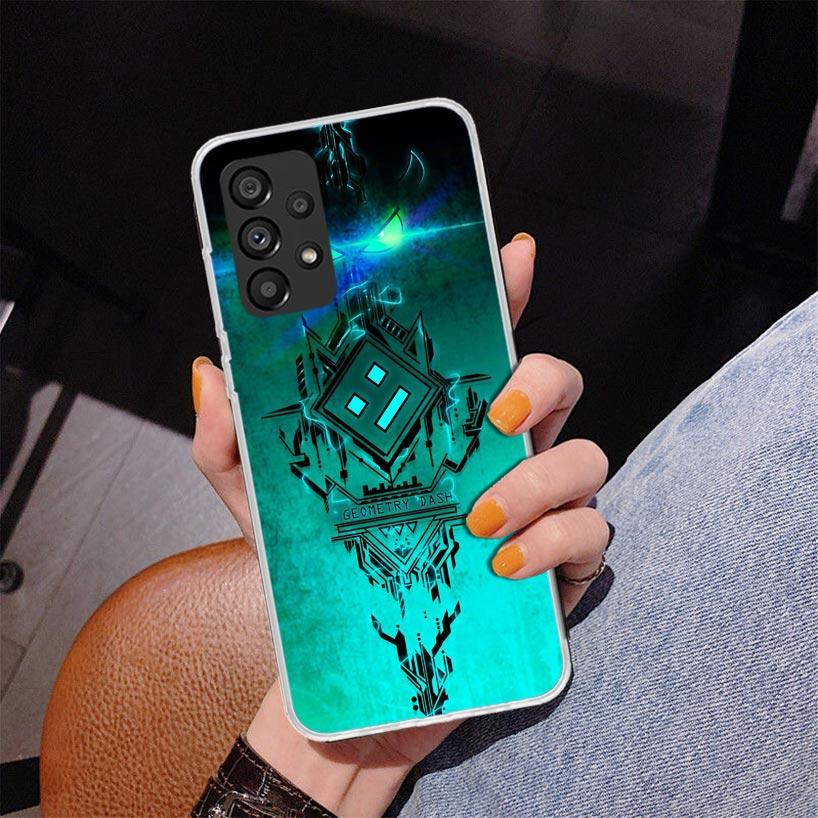 Geometry Dash Game Phone Case For Samsung Galaxy A17 A16 A15 A14 A13 A57 A56 A55 A54 A53 A37 A36 A35 A34 A33 A26 A25 A24 A23 Gal