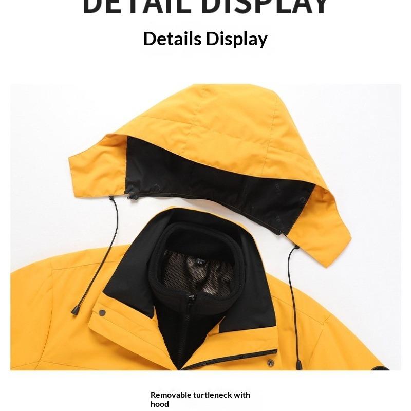 Men's Women's Enhanced Waterproof Jackets Outdoor Sports Heat-Sealed Seams Windbreaker Unisex Hiking Climbing Rain Coat