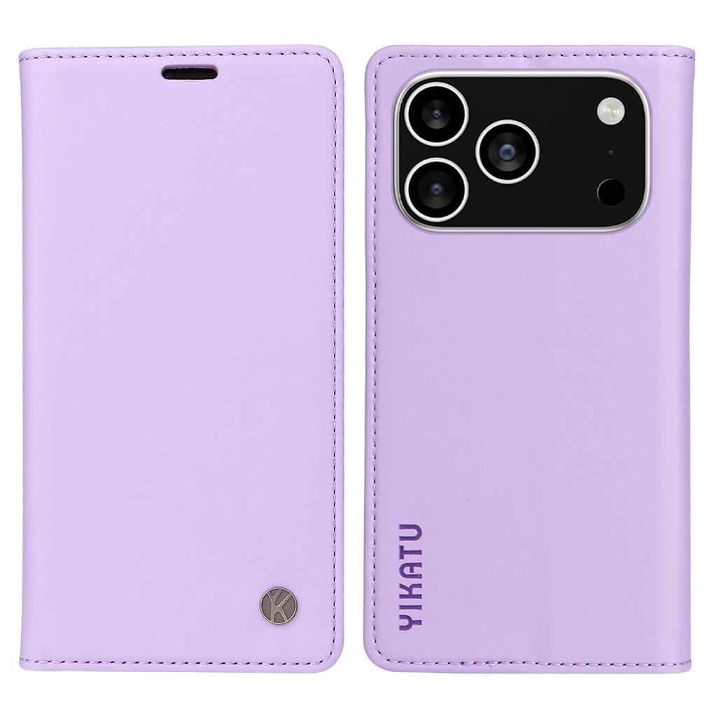 For iPhone 17 Pro Phone Cases YIKATU Magnetic Closure PU Leather Mobile Cover