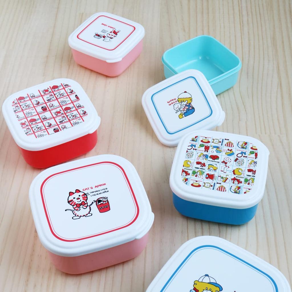 Shimojima Stoppail Container Morning Character Made in SMJ69309 3-Piece Set, Design, Japan, (Stoppail)