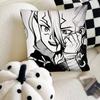 Anime Dr Stone 4 Senku Ishigami Pillow Case Fashion Square Pillowcase Bedroom Sofa Room Ins Decoration Leisure