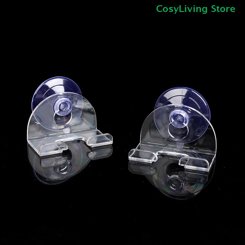 2Pcs Transparent Hook Waterproof Removable Shaver Holder Suction Cup Razor Rack