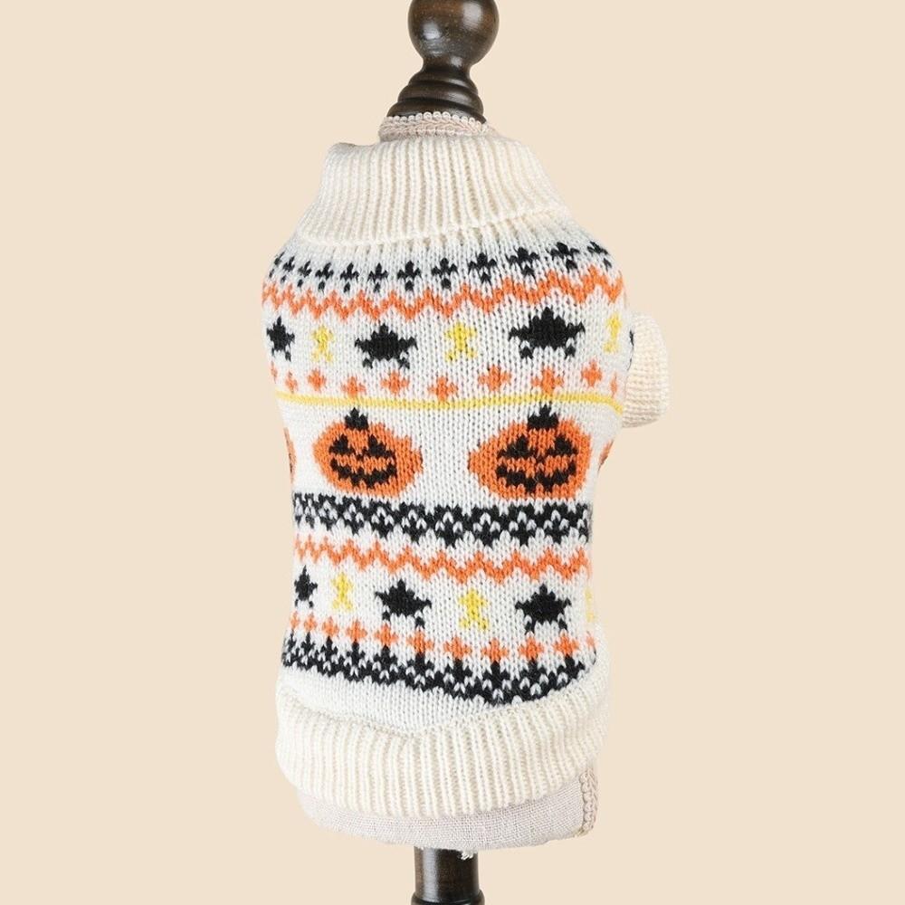 High Neck Halloween Pet Sweater Knitwear Cat Turtleneck Sweater Daily Wear