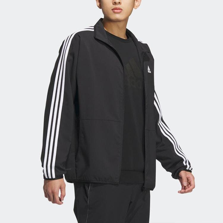 Adidas Jackets Men's Black Stand Collar Moderate Other IA9374