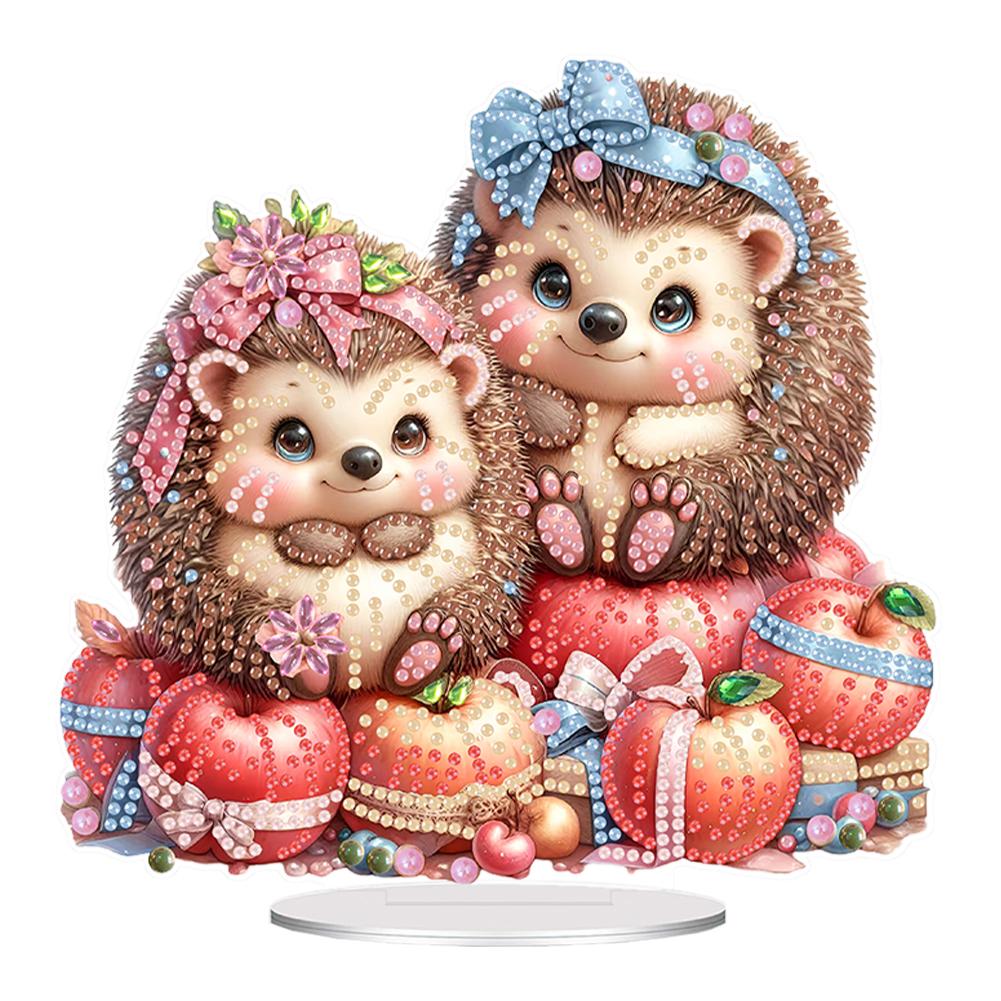 Acrylic Cartoon Animal Diamond Painting Tabletop Ornaments Kit Lamp Diamond Painting Desktop Ornaments Kit for Home Office Decor