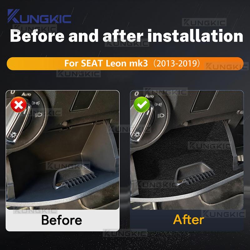 Premium Suede Car Driver's Toolbox Sticker Interior For Seat Leon MK3 2013 2014 2015 2016 2017 2018 Trim Accessories