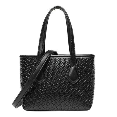 İlkbahar Modası Dokuma Baklava Desenli Çantalar, Kadın Koltuk Altı Tek Omuz Popüler İşe Gidiş Geliş Büyük Kapasiteli Tote Çantalar