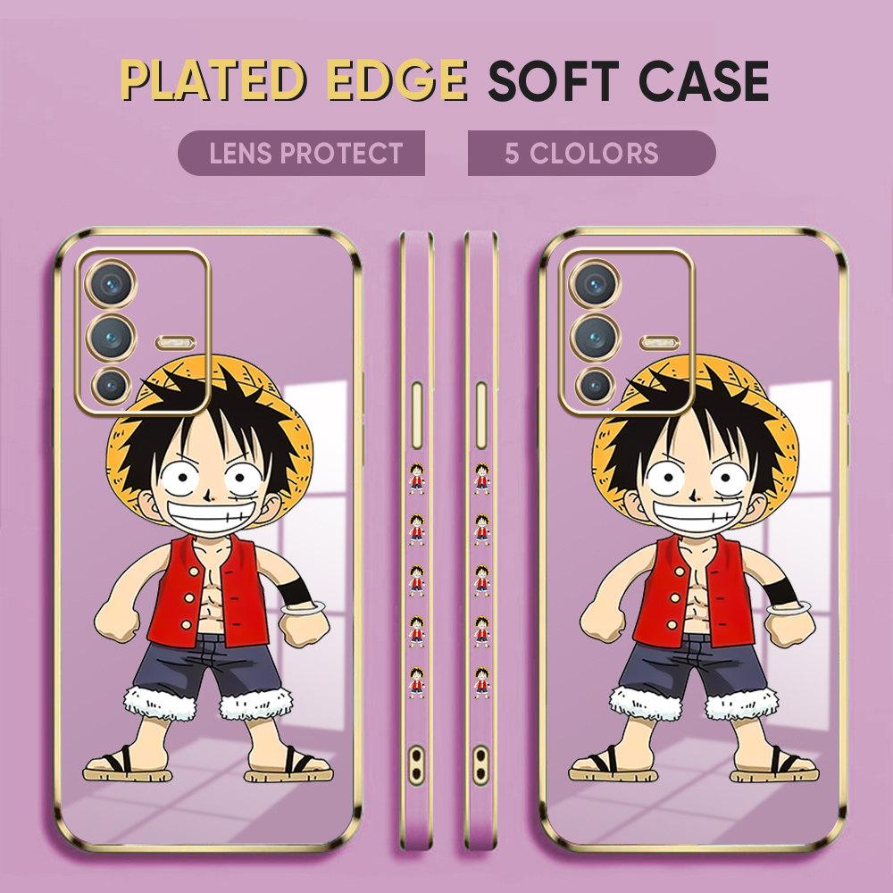 For Honor 90 70 50 X7a X9a P30 Pro P40 Lite Infinix Hot 40i 30i Vivo Y22 Y18 V30 Pro V40 Cartoon Soft TPU Full Lens Protect Cute Luffy Phone Case