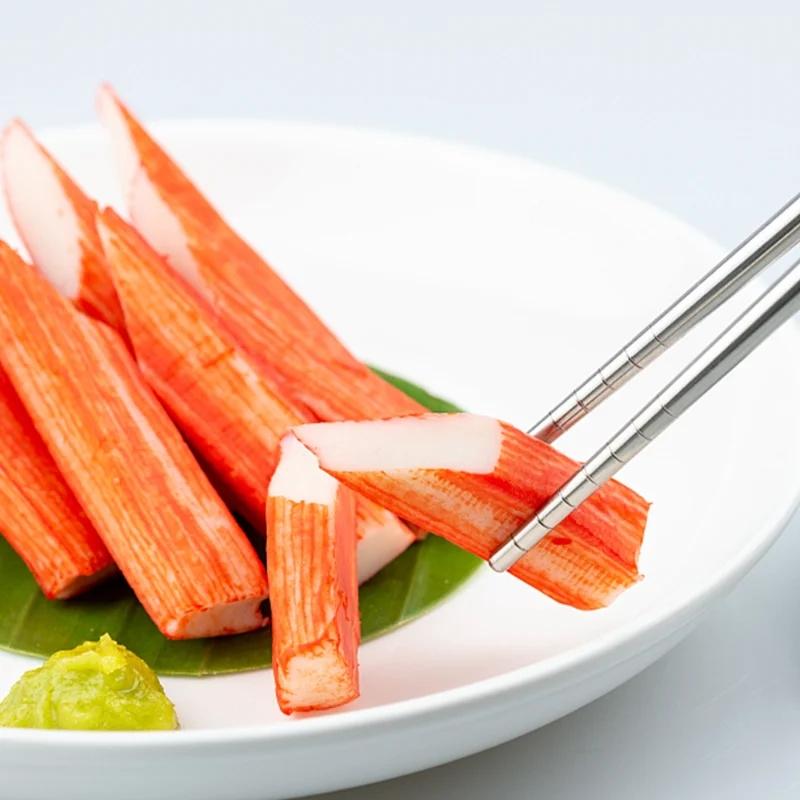 Reusable Sushi Chopsticks Stainless Steel Chopsticks Household Non-slip Anti-scald Chopsticks Tableware Food Sticks