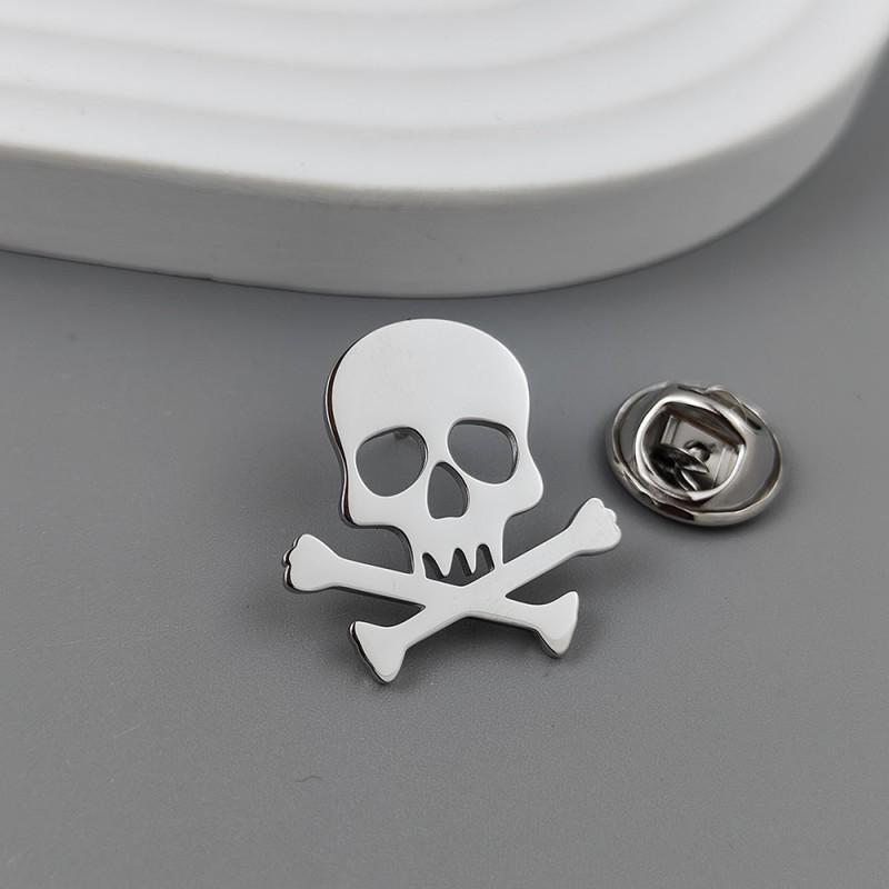 European American Skull Pirate Brooch Cufflinks Essential Easter Halloween Stainless Steel Jewelry Witches Wizards 14k