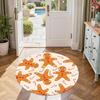Gingerbread Man Round Office Rug Perfect for Decorate Room Entryway Playrooms Foyer Anti-slip Round Rug Office Home Decor