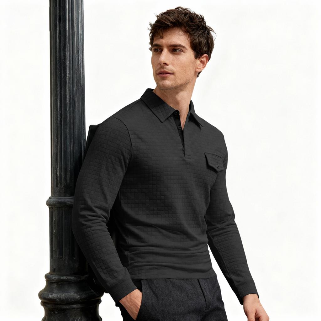 Men Breathable Moisture Long Sleeve Color Performance Business Dress Shirts