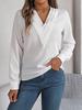 Elegante Blusa da Donna da Ufficio Business a Strati con Scollo a V Maniche Lunghe Camicie Eleganti Top da Lavoro