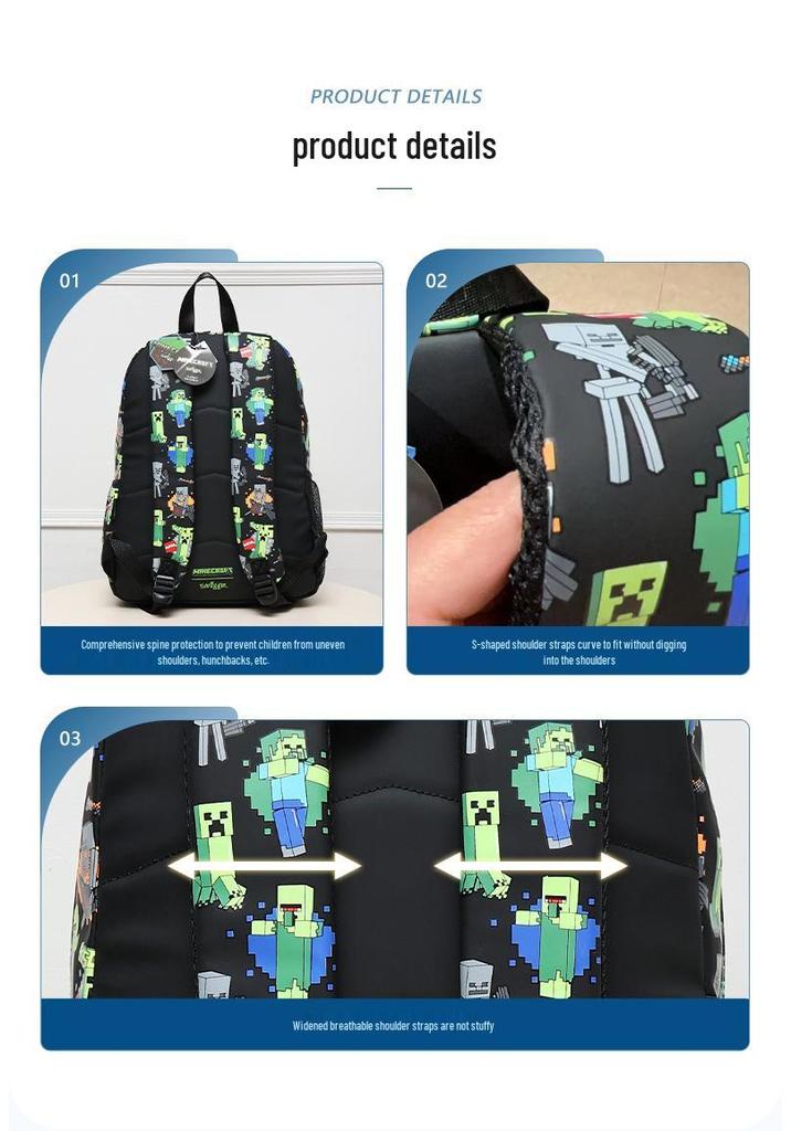 Smiggle Australia Ultra-light Large Capacity Double Shoulder Trolley Backpack for Primary School Students
