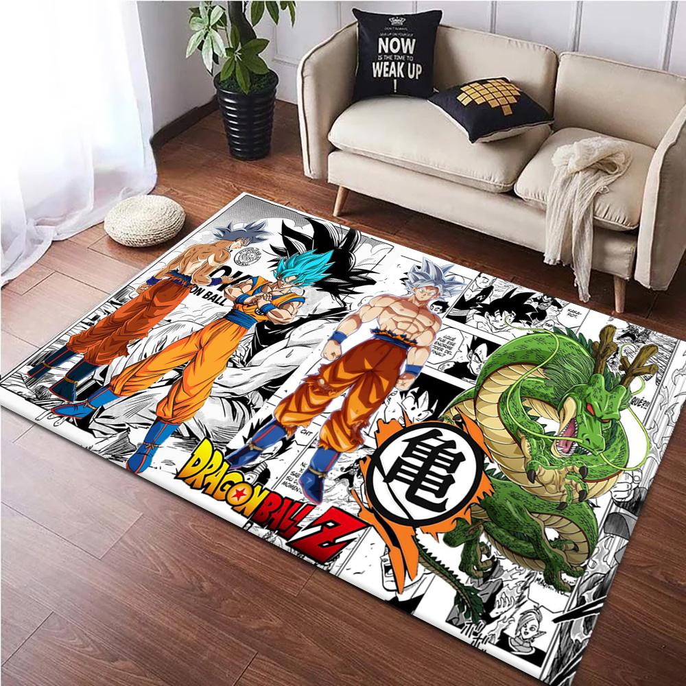 D-Dragon Ball Z Goku and Vegeta Japan Anime Carpet Rug for Living Room Art Decor Sofa Home Kids Game Area Rug Non-slip Floor Mat