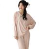 New Chinese-Style Pajamas for Women, Early Autumn Long-Sleeve with Built-In Chest Pads, 2026 New Modal Cotton Ladies' Loungewear