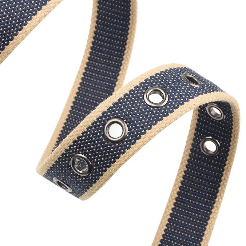 JEVI Men's Casual Woven Canvas Pin Buckle Belt