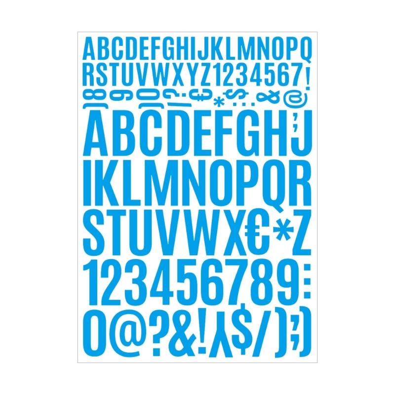 12 Sheets Alphabets Number Sticker for Sign, Scrapbooking, Crafts and Decoration Multicolour Letter Number Sticker