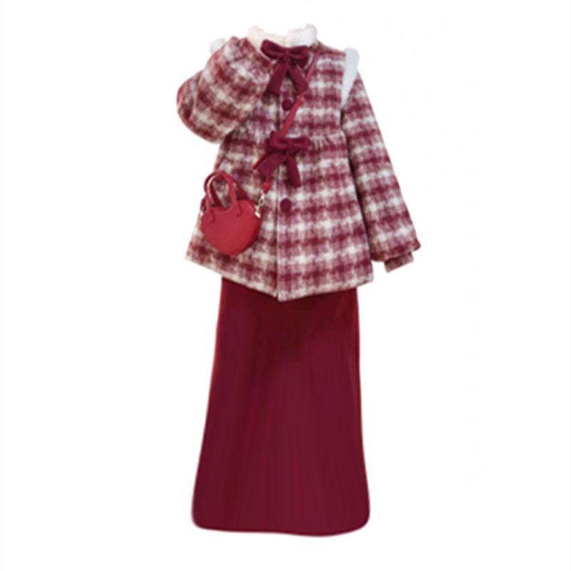 

100.00kg Export Oversize Women s Clothing New Year Battle Robe Short Skirt L(Large size)