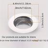 2 Piece Stainless Steel Kitchen Sink Strainer with Lid - Durable Odor Removal Drain FilterSuitable for Vegetable Washing Basin
