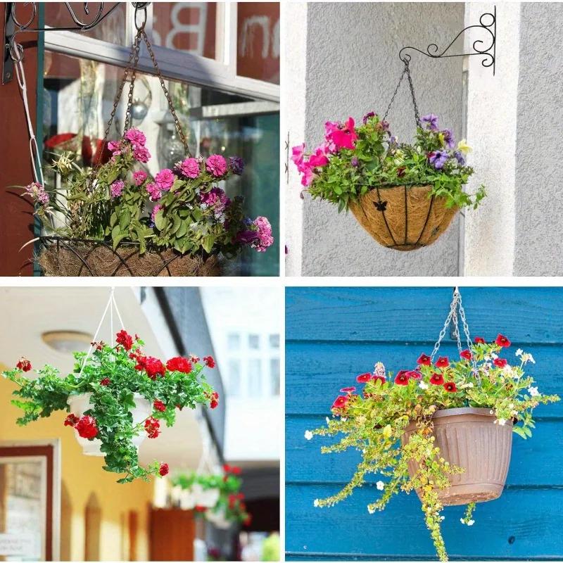 2 st/set Hängande Växtställ Väggkrok 11,8 tum Väggmonterad Växthängare för Blomkorgar Lyktor Fågelmatare Vindspel.