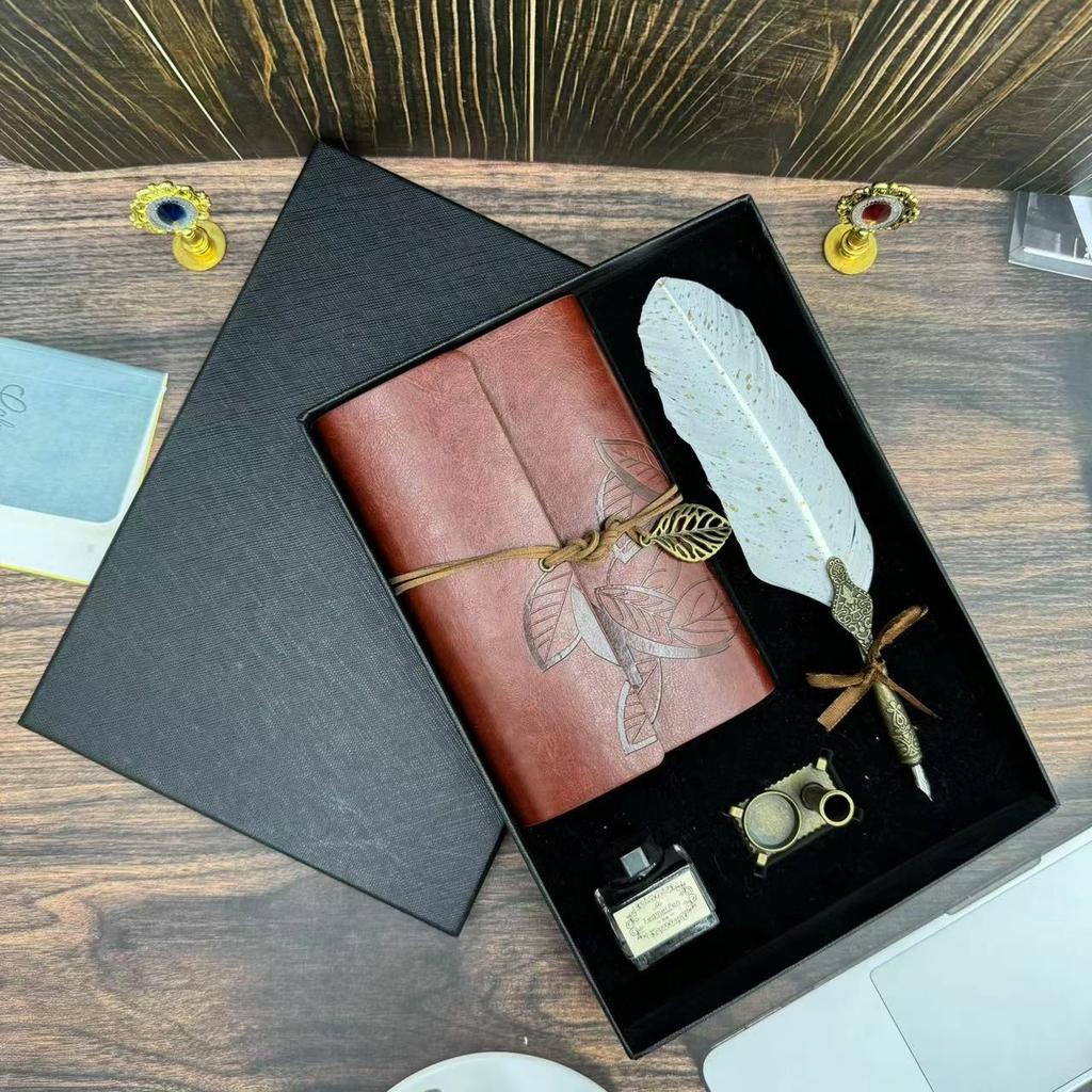 Dipping Pen Retro Gold Sprinkler Quill Pen British Water Dipping Pen Gift Box Set 100 Optional Business Gifts