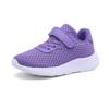 Girls Lightweight Mesh Sneakers, Comfortable Breathable Casual Shoes with Thick Sole, Slip-On for School – Purple, Size 29