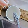 Brosse de nettoyage en silicone à long manche pour bouteilles et verres thermos