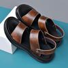 Fashion Summer Mens Business Leather Casual Sandals Soft Sole Comfort Men Leather Outdoor Beach Sandals Fashion Designer Senior Sandals