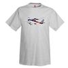 Flugzeug T-Shirt (Blau Rot) - AIR35JJ152-RB1 - Personalisiert mit Ihrer N-Nummer