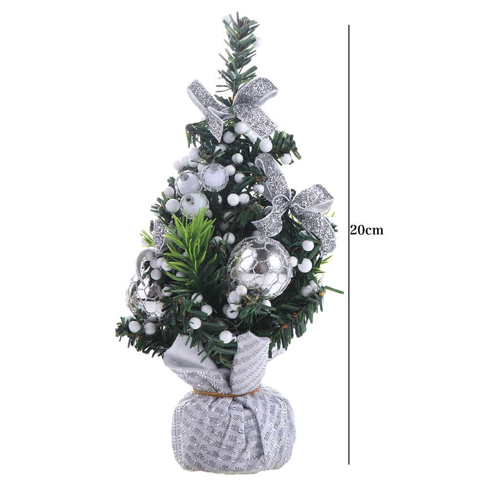 Decorative Mini Christmas Tree with Base PVC Gold/Red/Silver Tabletop Christmas Tree 20cm Christmas Tree
