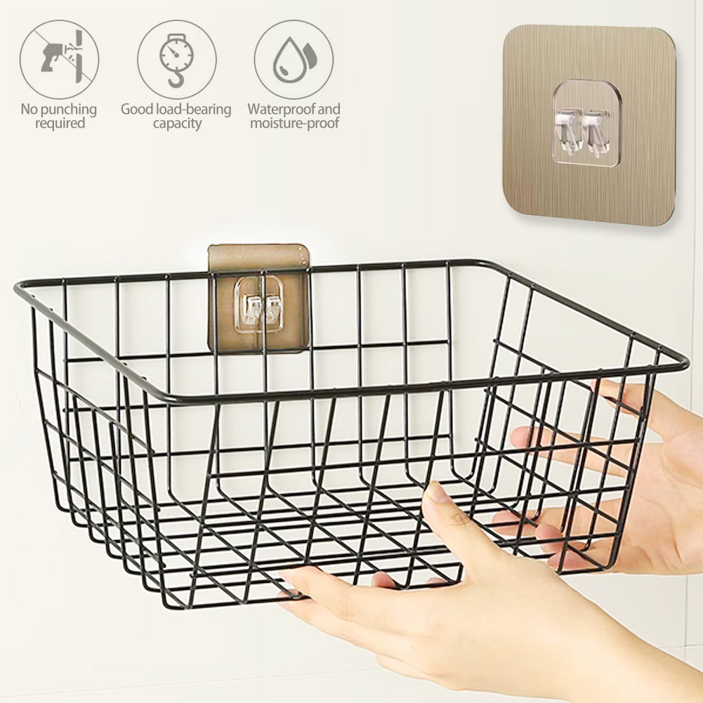 5PCS Waterproof Strong Adhesive Hook Shelf Sticker for Bathroom Kitchen Wall Shelf Rack Kitchen Sticking Wall Screw Hook Hanger