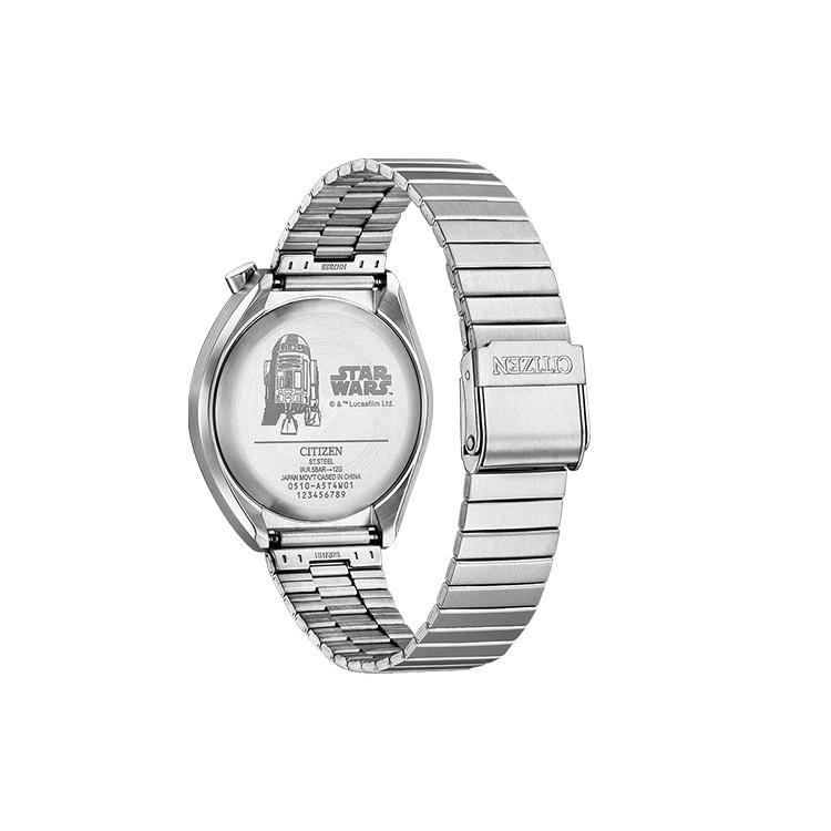 Citizen Star Wars Quartz Movement Stainless Steel Strap Watch Unisex Silver Dial AN3666-51A