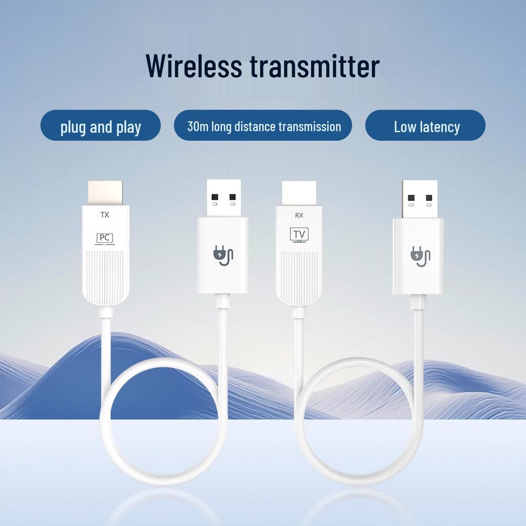 30m Wireless HDMI Extender for HD Video - Laptop To TV Screen Mirroring Pair