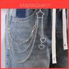 Hip Hop Star Pentagram Multilayer Metal Belt Chain For Street Dance Style
