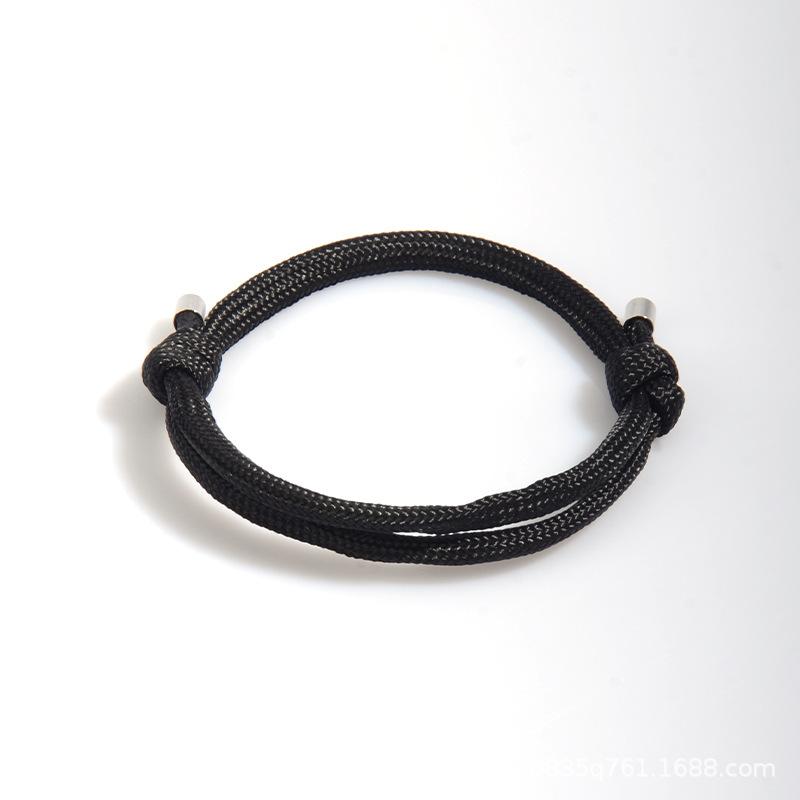 Rope Woven Bracelet for Men Adjustable Fashion Versatile Simple Paracord