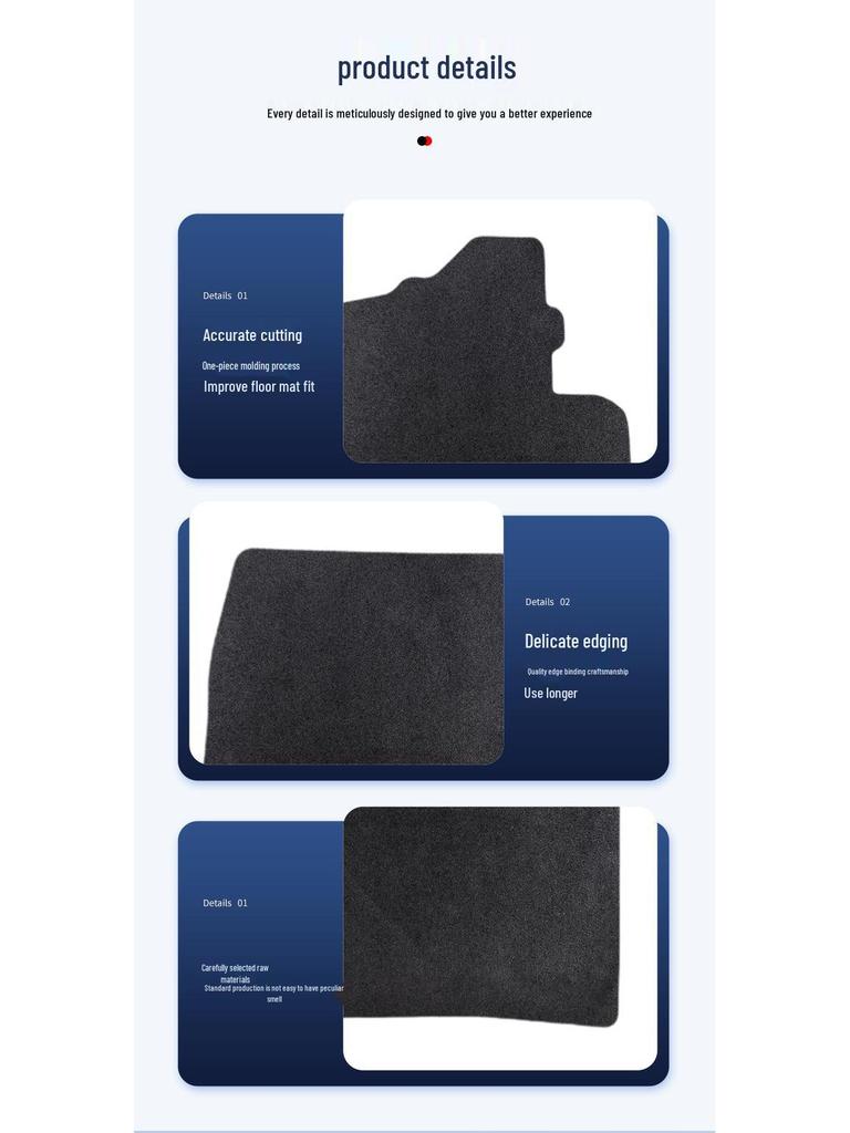 Hongqi Tiangong 06-2025 Durable Black Nylon Car Floor Mats, Wear-Resistant