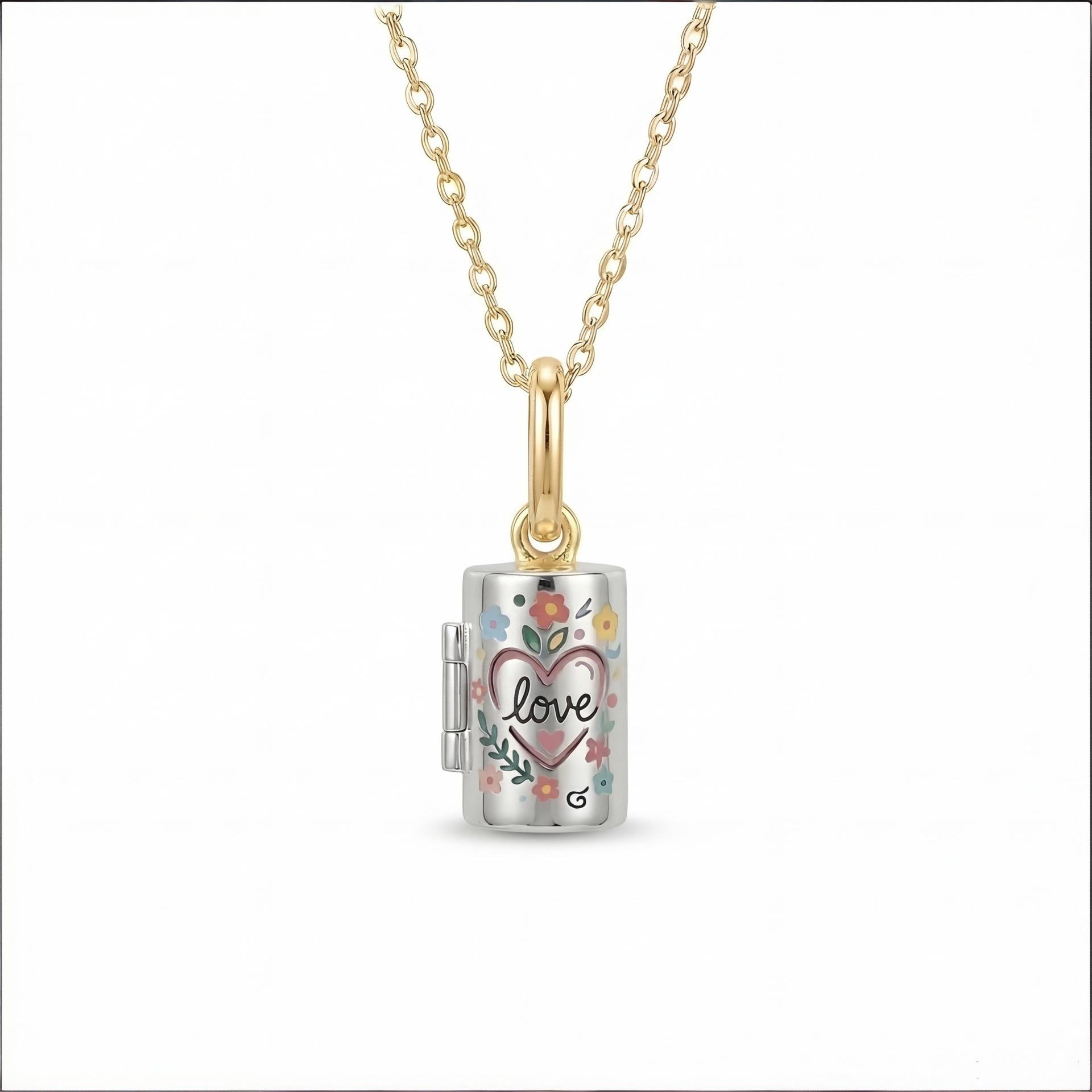 

Cylinder Necklace Light Luxury Can Be Opened And Closed Design Small Gift Niche Necklace