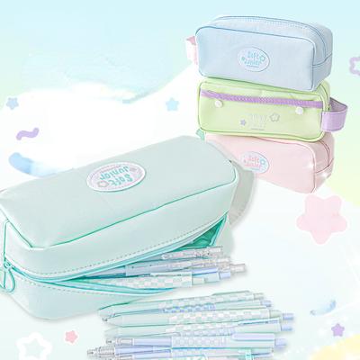 Dopamine Series Light Cotton Pen Bag Large Capacity Simple Student Pencil Case Pencil Bag Storage Bag