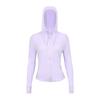 Damen atmungsaktive Kapuzen-Yogajacke Langarm Fitness Top Activewear