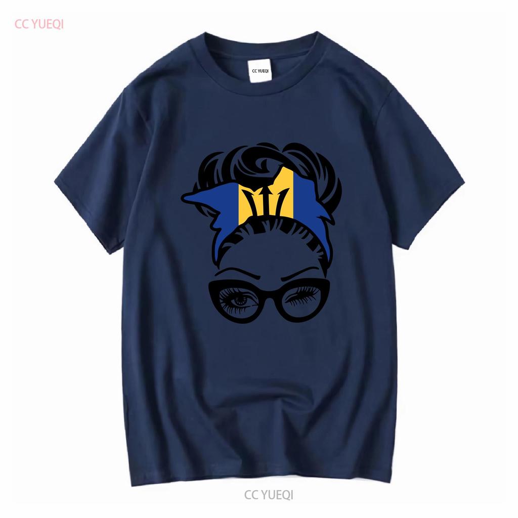 Barbados Flag T shirt Women Head Scarf Vacay Souvenir Girls Trip long or short sleeves vintage Washed Stretched Comfortable