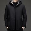 Herausnehmbares Futter Daunenjacke Mittelalterliche Herren Nylon Milchseide Winter Kapuzenjacke 90 Weiße Gänsedaunen Kältefeste Jacke für Herren