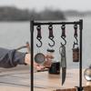 Multi-function Camping Cookware Stand Hanging Organizer with Hooks for Camping