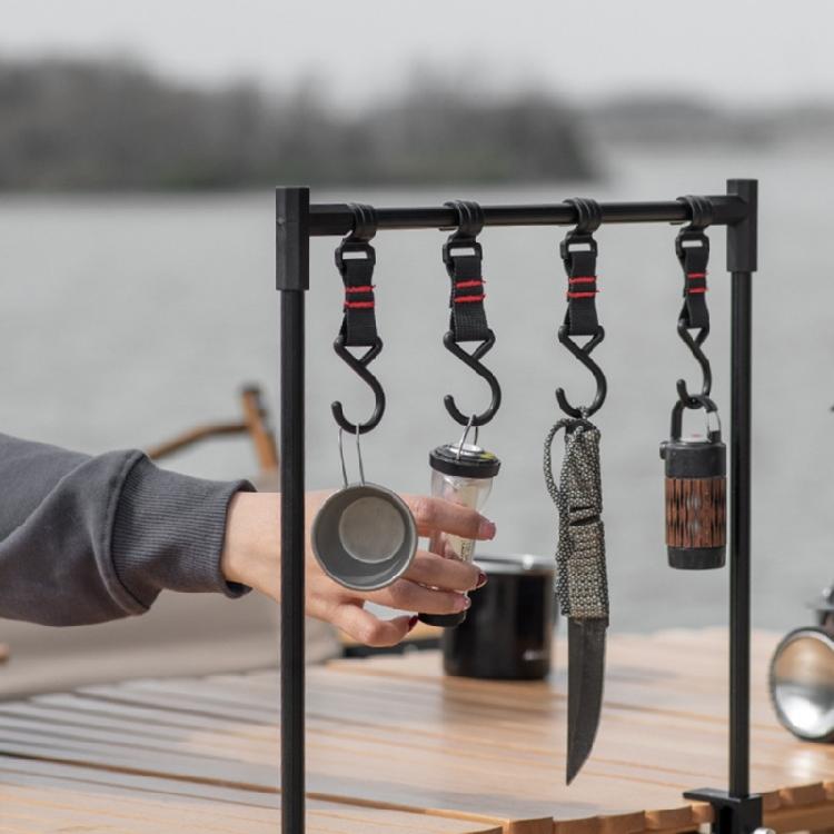 Multi-function Camping Cookware Stand Hanging Organizer with Hooks for Camping