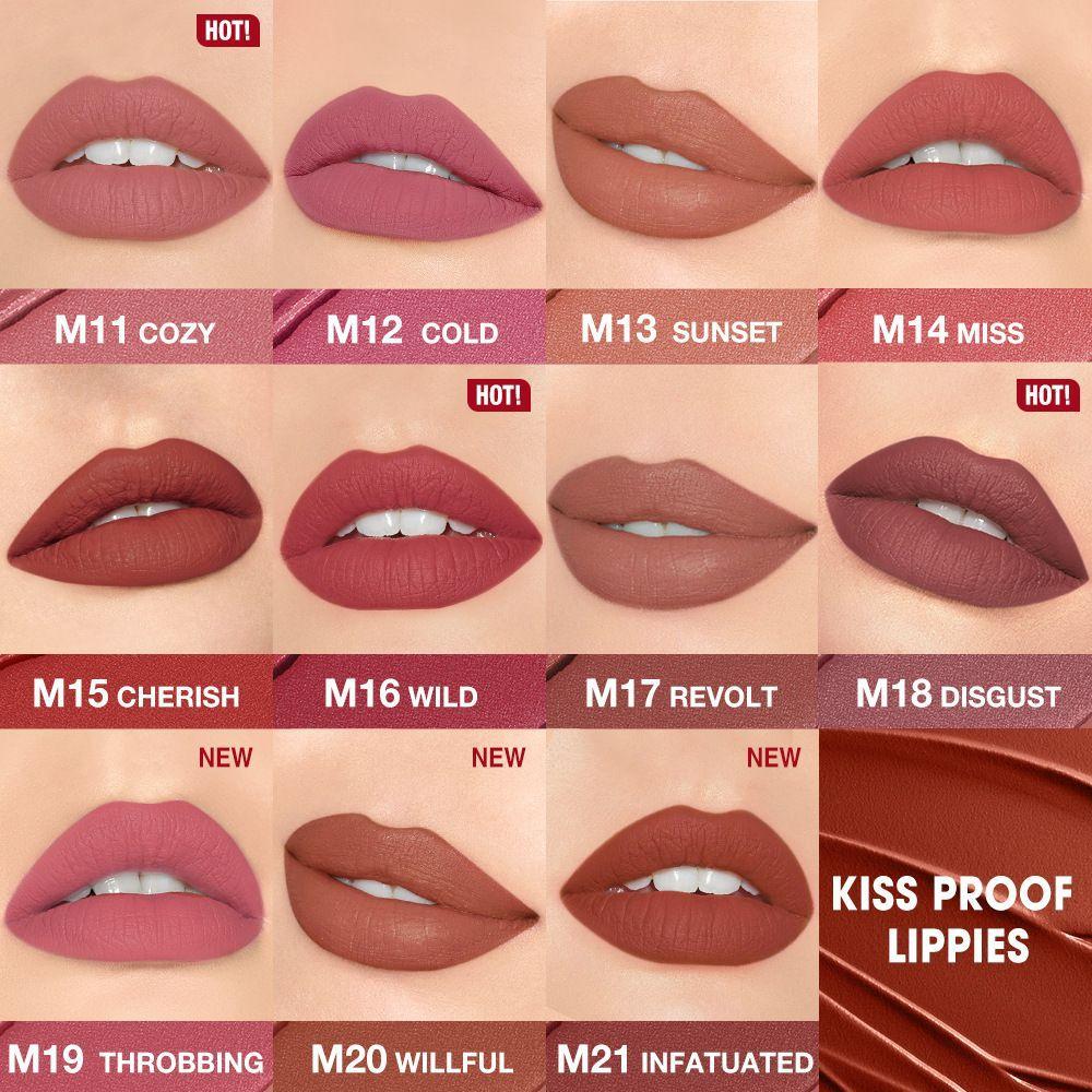 O.TWO.O Rossetto Opaco Colore Bloccante Bacio Nebbioso – Rossetto Opaco Vellutato a Nebbia Leggera Lunga Tenuta