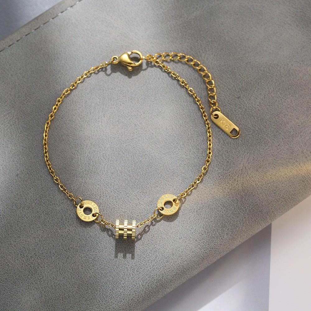 Titanium Steel Tassel Necklace with Diamond Inlay and Shiny Slim Waist Design for Women
