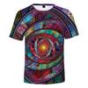 Stained Glass Loose 3D Summer Fashion Men's Clothing 3D Short Sleeved T-shirt